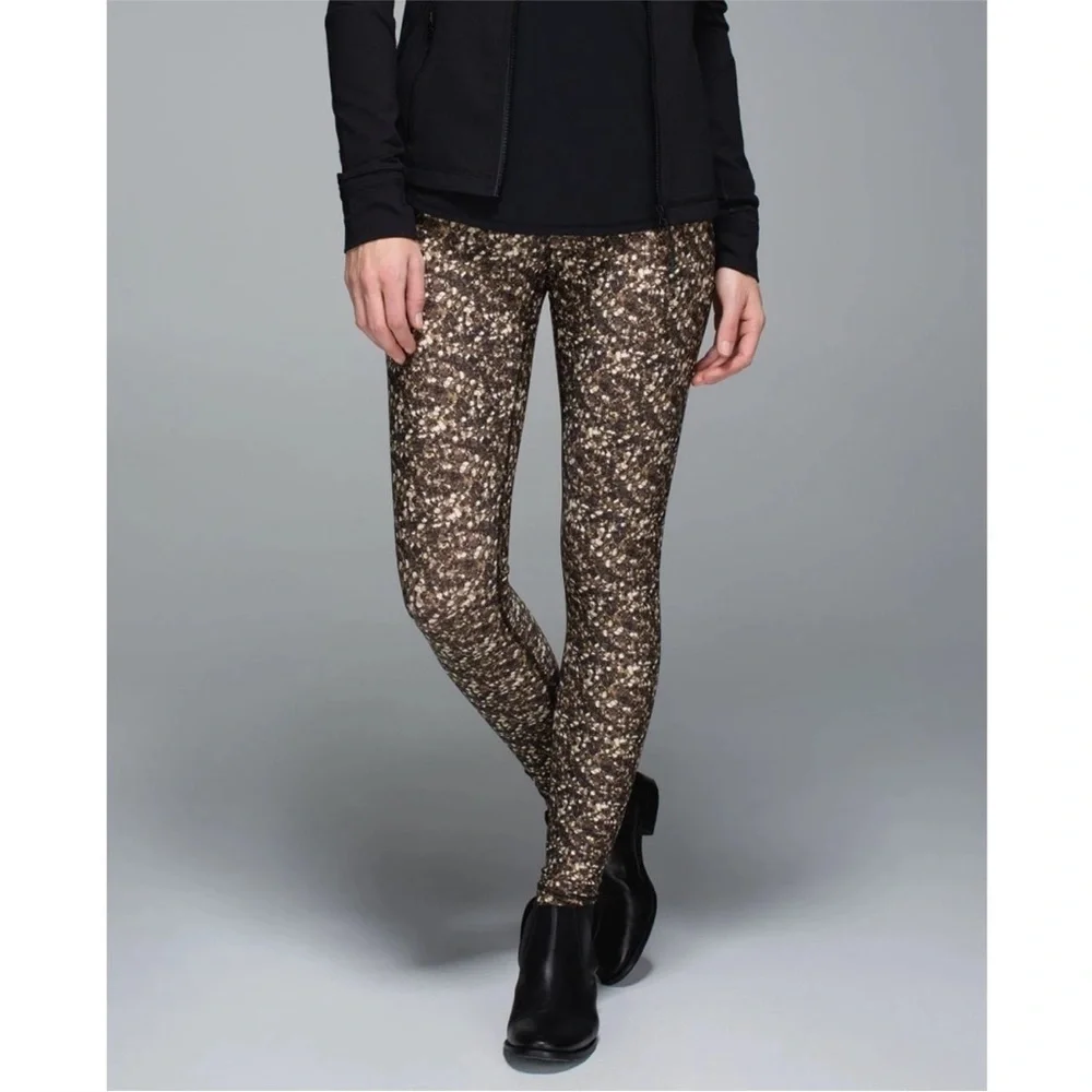 Lululemon Shine Tight Roll Down Shimmy Shimmer Leggings Size 4/6